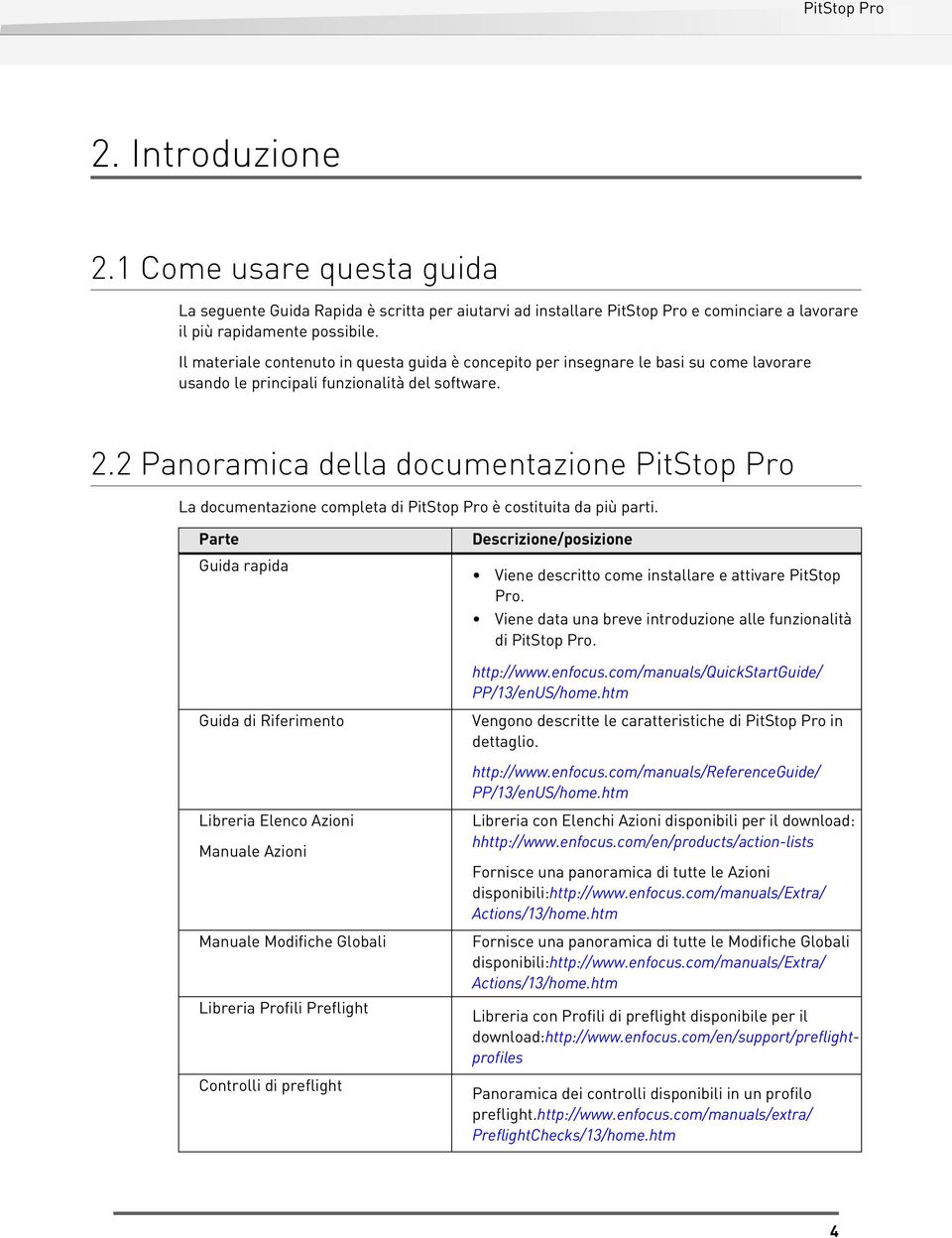 2 Panoramica della documentazione PitStop Pro La documentazione completa di PitStop Pro è costituita da più parti.