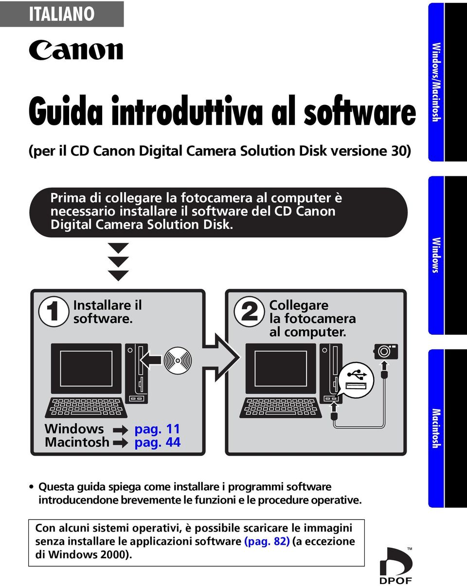 44 Collegare la fotocamera al computer.