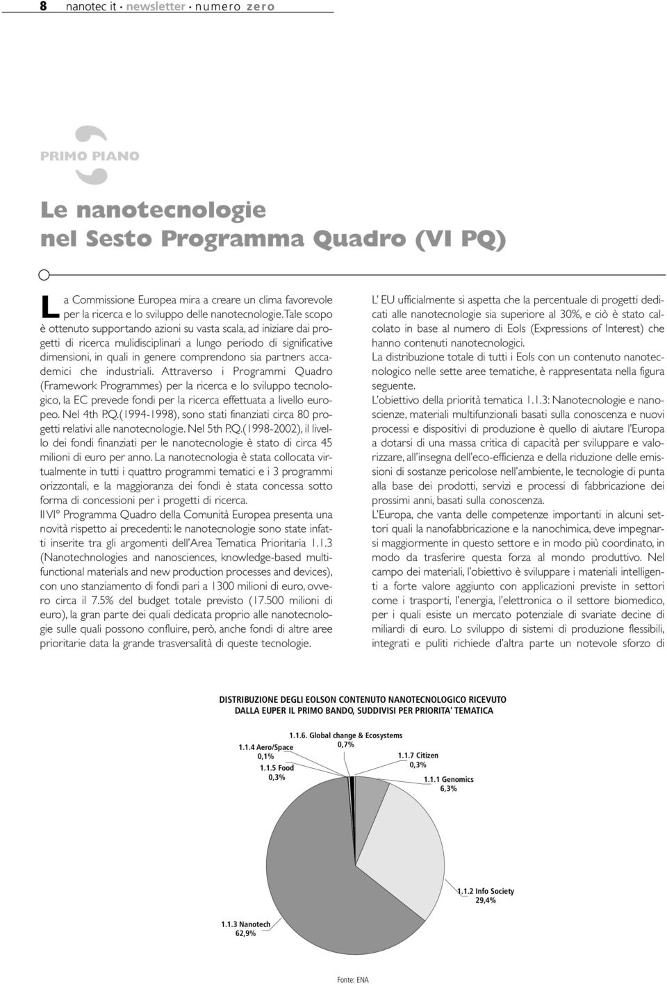 tale scopo è ottenuto supportando azioni su vasta scala, ad iniziare dai progetti di ricerca mulidisciplinari a lungo periodo di significative dimensioni, in quali in genere comprendono sia partners