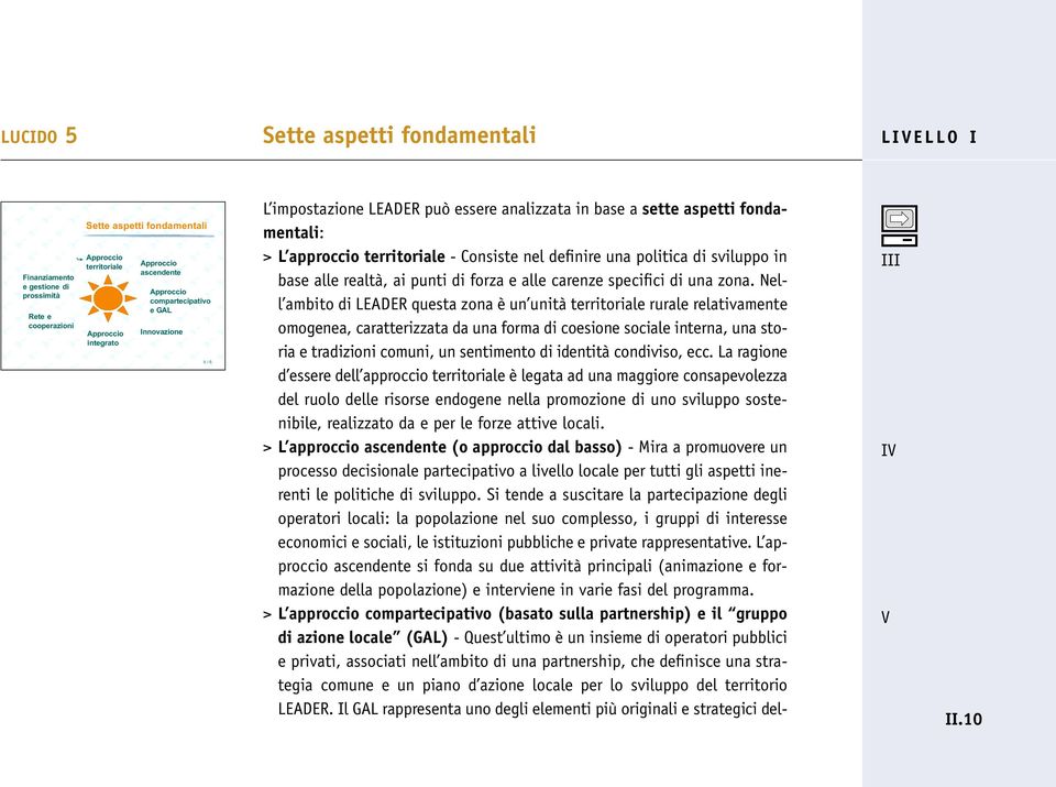 ai punti di forza e alle carenze specifici di una zona.