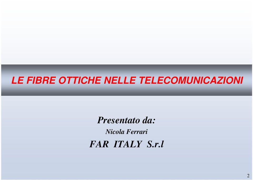 TELECOMUNICAZIONI