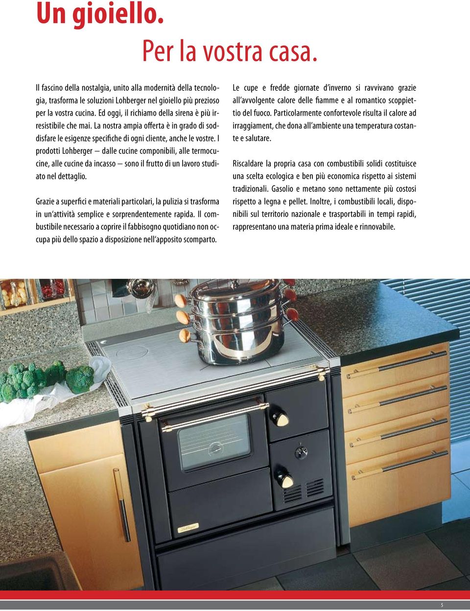 I prodotti Lohberger dalle cucine componibili, alle termocucine, alle cucine da incasso sono il frutto di un lavoro studiato nel dettaglio.