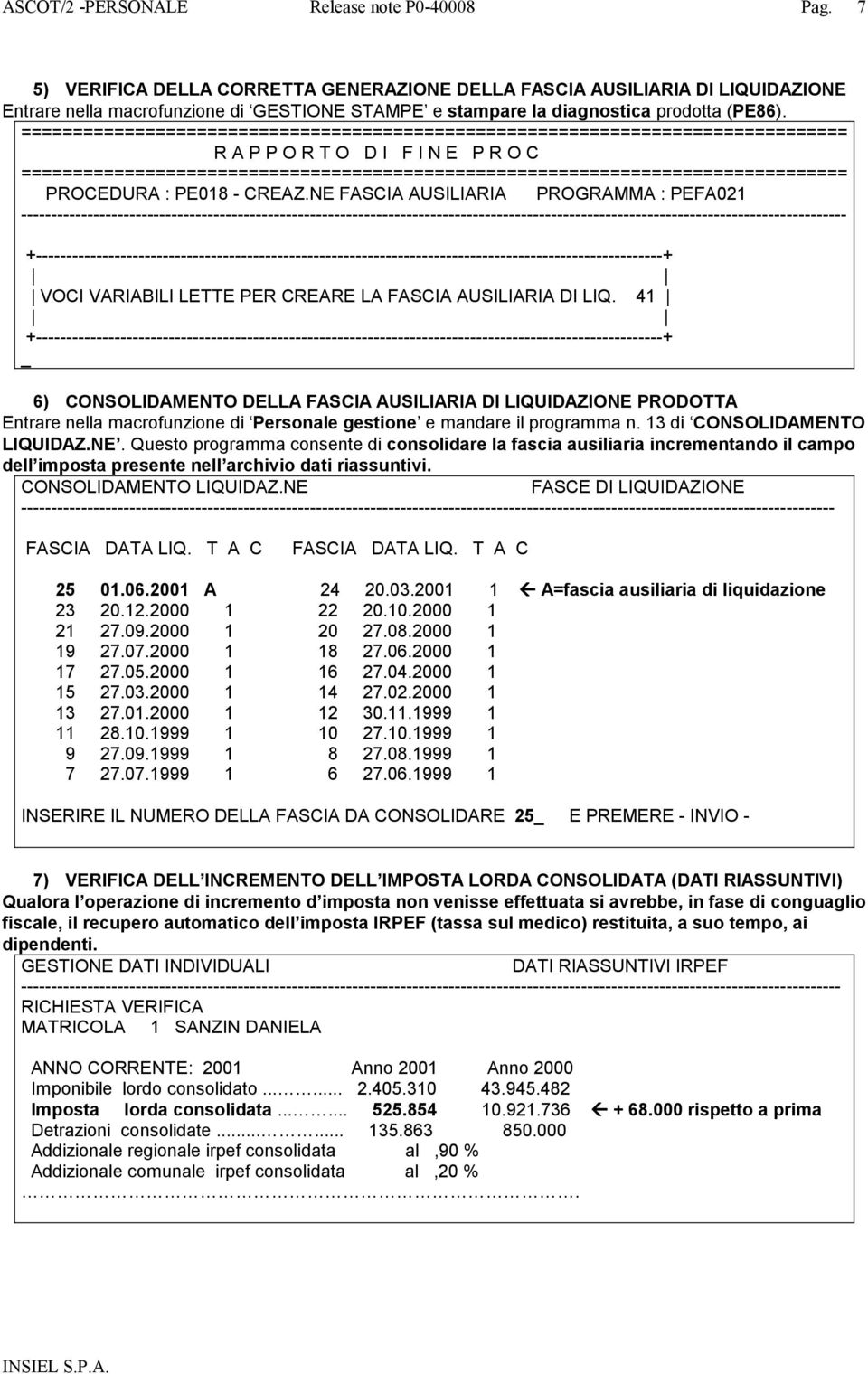 PROCEDURA : PE018 - CREAZ.