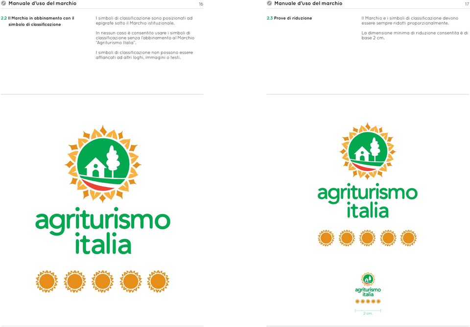 istituzionale. 2.3 Prove di riduzione Il Marchio e i simboli di classificazione devono essere sempre ridotti proporzionalmente.