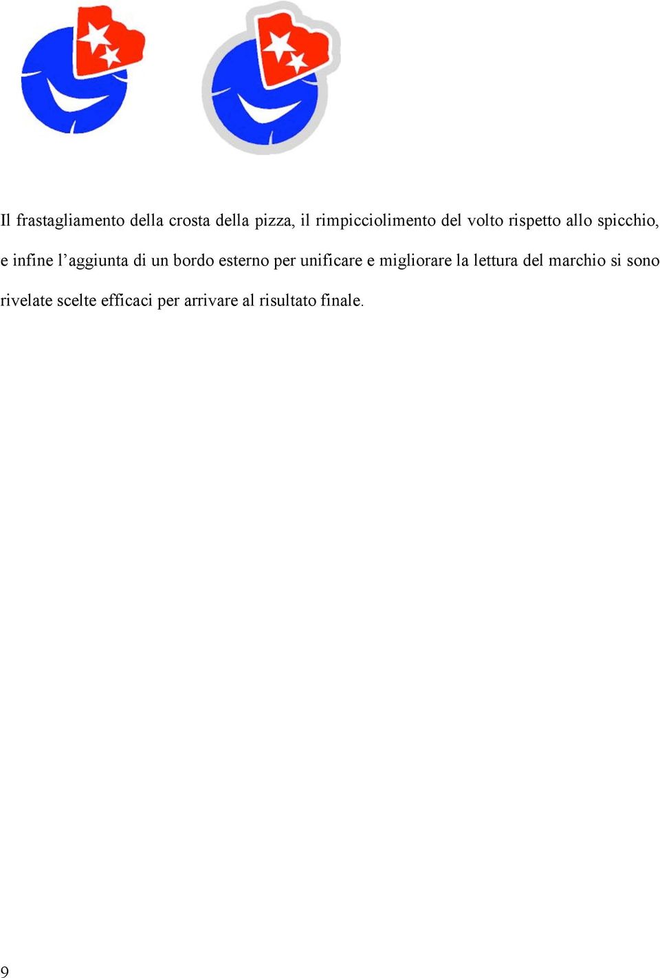 bordo esterno per unificare e migliorare la lettura del marchio