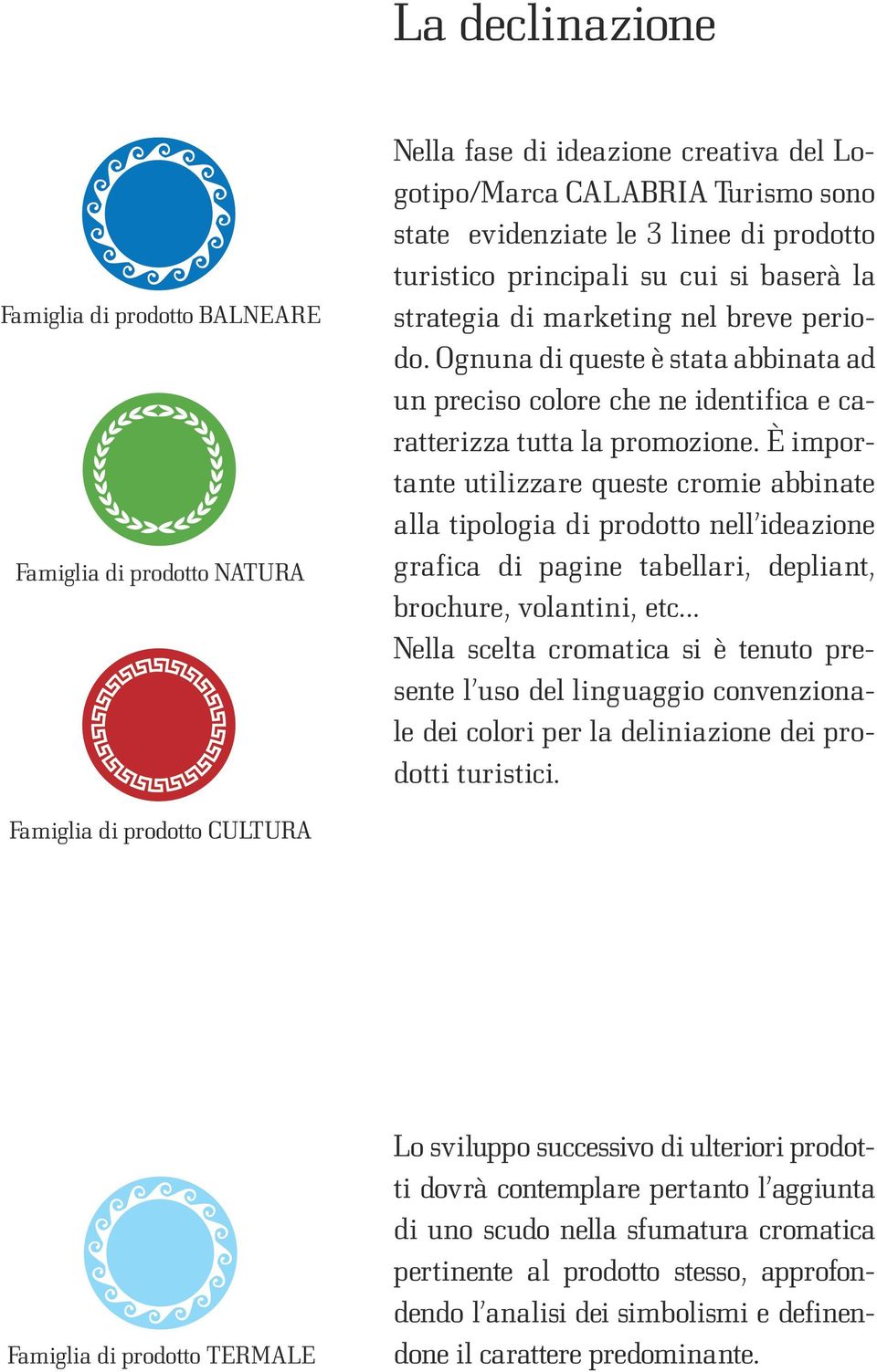 è importante utilizzare queste cromie abbinate alla tipologia di prodotto nell ideazione grafica di pagine tabellari, depliant, brochure, volantini, etc.