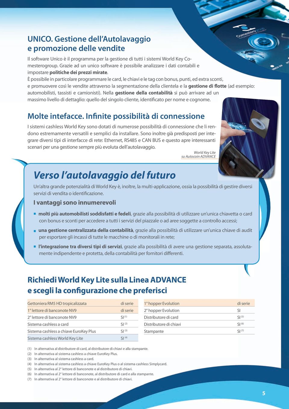 È possibile in particolare programmare le card, le chiavi e le tag con bonus, punti, ed extra sconti, e promuovere così le vendite attraverso la segmentazione della clientela e la gestione di flotte