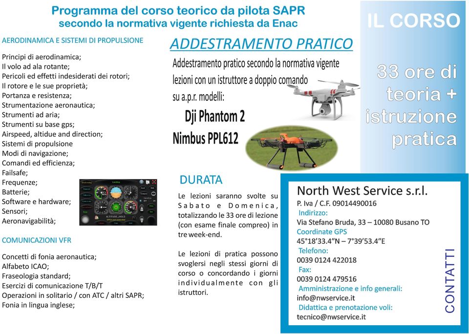 efficienza; Failsafe; Frequenze; Batterie; Software e hardware; Sensori; Aeronavigabilità; COMUNICAZIONI VFR Concetti di fonia aeronautica; Alfabeto ICAO; Fraseologia standard; Esercizi di