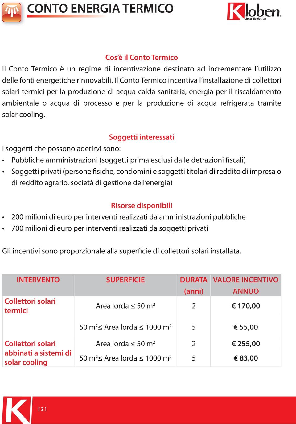 acqua refrigerata tramite solar cooling.