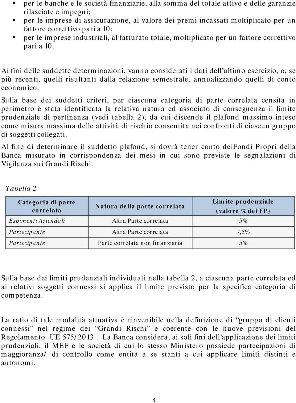 Ai fini delle suddette determinazioni, vanno considerati i dati dell ultimo esercizio, o, se più recenti, quelli risultanti dalla relazione semestrale, annualizzando quelli di conto economico.