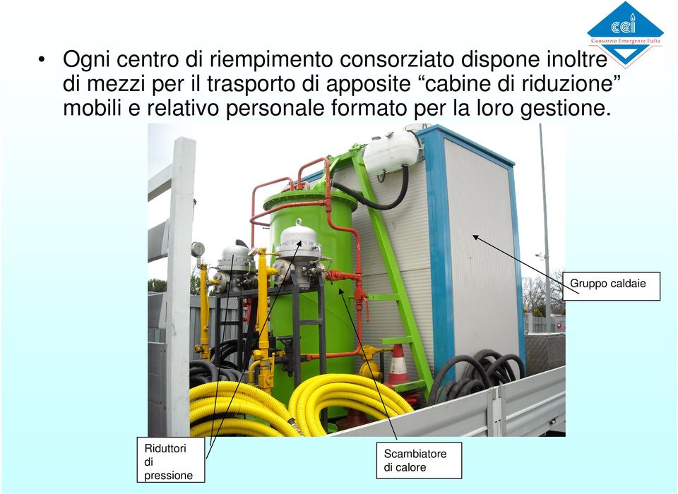 mobili e relativo personale formato per la loro gestione.