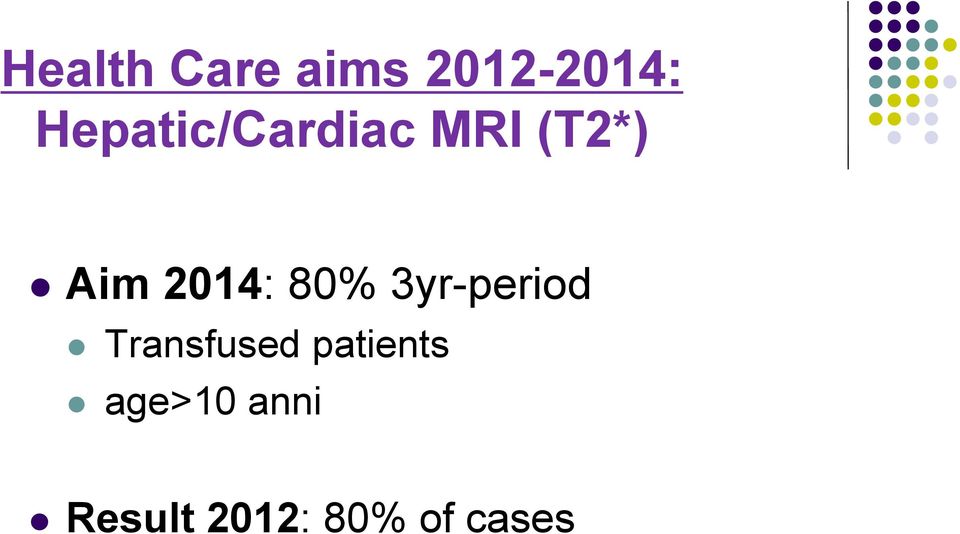 2014: 80% 3yr-period Transfused