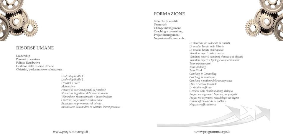 promuovere il talento Riconoscere, condividere ed adottare le best practices FORMAZIONE Tecniche di vendita Teamwork Change management Coaching e counseling Project management Negoziare efficacemente