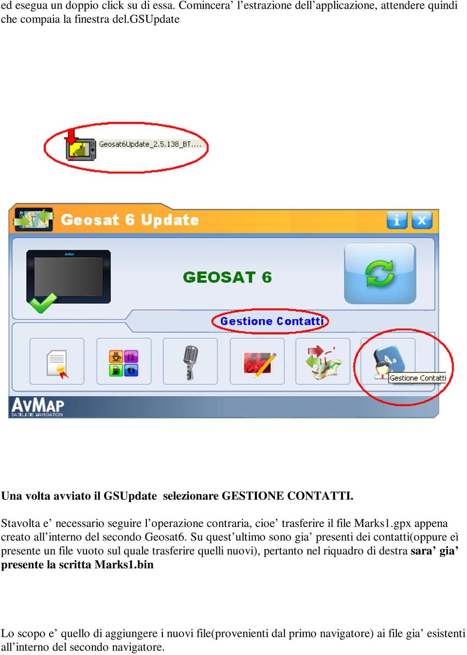 gpx appena creato all interno del secondo Geosat6.