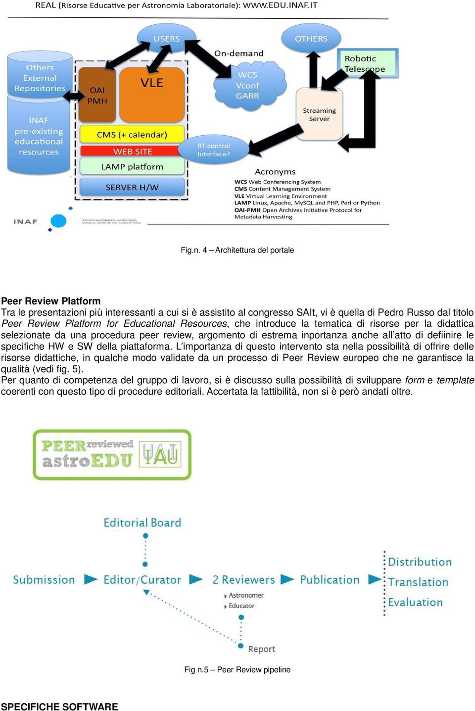 Educational Resources, che introduce la tematica di risorse per la didattica selezionate da una procedura peer review, argomento di estrema inportanza anche all atto di defiinire le specifiche HW e