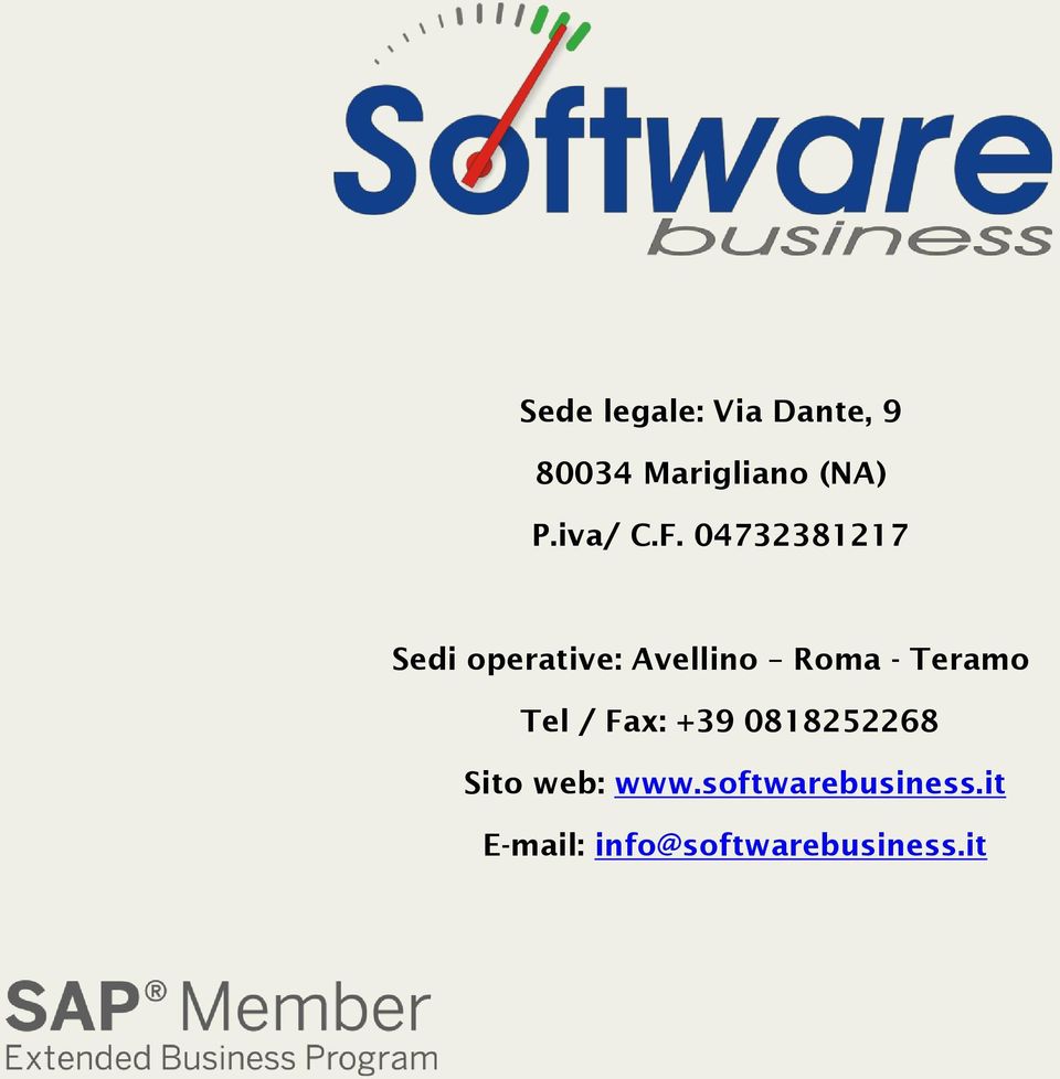 04732381217 Sedi operative: Avellino Roma -
