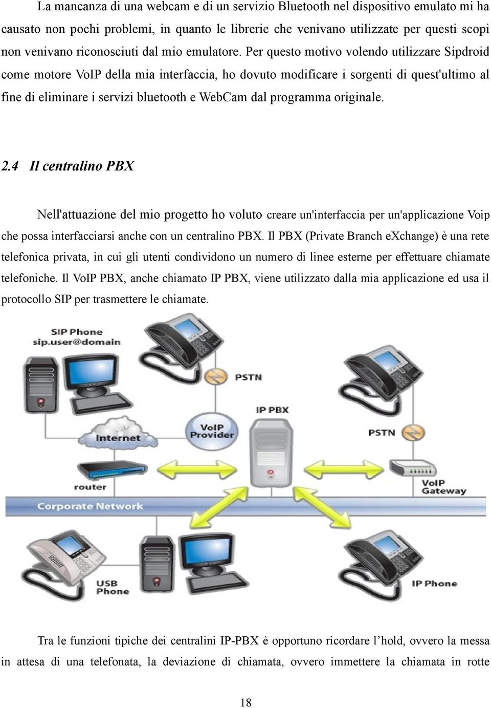 Per questo motivo volendo utilizzare Sipdroid come motore VoIP della mia interfaccia, ho dovuto modificare i sorgenti di quest'ultimo al fine di eliminare i servizi bluetooth e WebCam dal programma