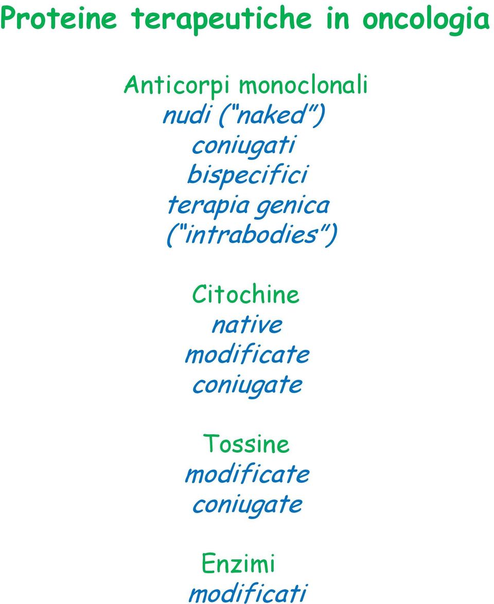 terapia genica ( intrabodies ) Citochine native