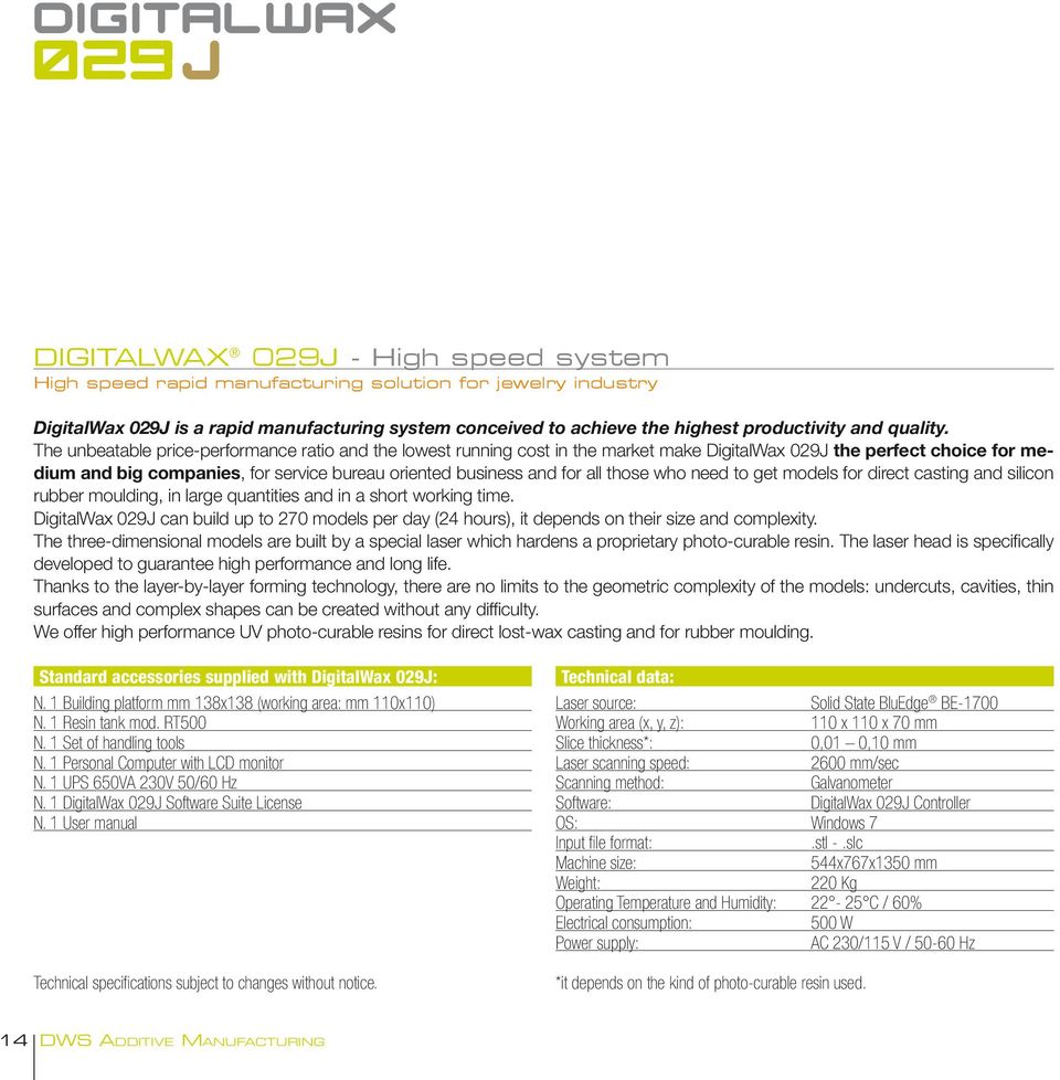 The unbeatable price-performance ratio and the lowest running cost in the market make DigitalWax 029J the perfect choice for medium and big companies, for service bureau oriented business and for all