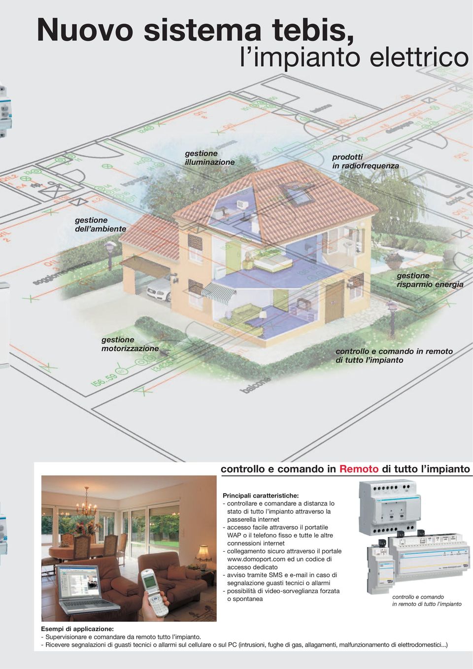 tutte le altre connessioni internet - collegamento sicuro attraverso il portale www.domoport.