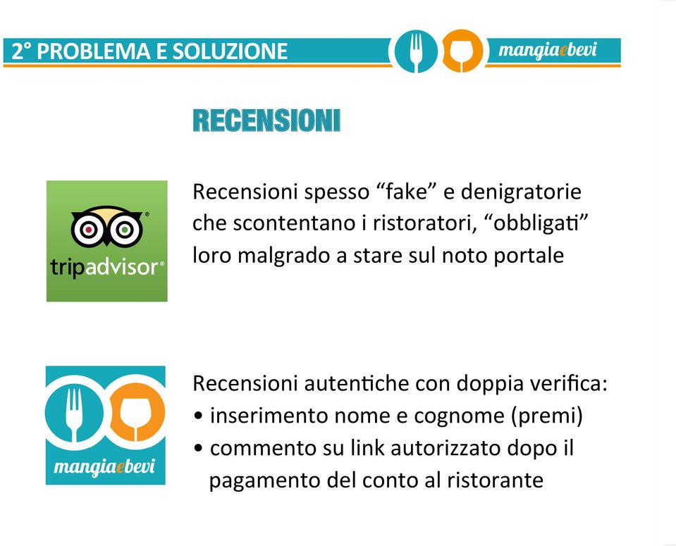 portale Recensioni auten4che con doppia verifica: inserimento nome e