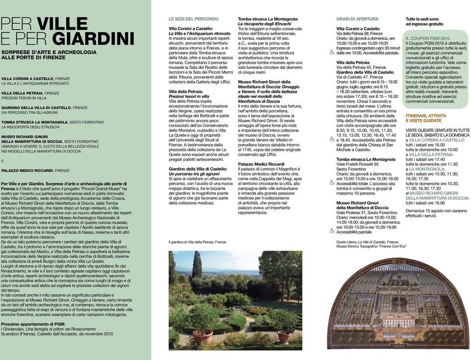 IL CULTO DELLA BELLEZZA IDEALE NEI MODELLI DELLA MANIFATTURA DI DOCCIA e, Firenze Per Ville e per Giardini.