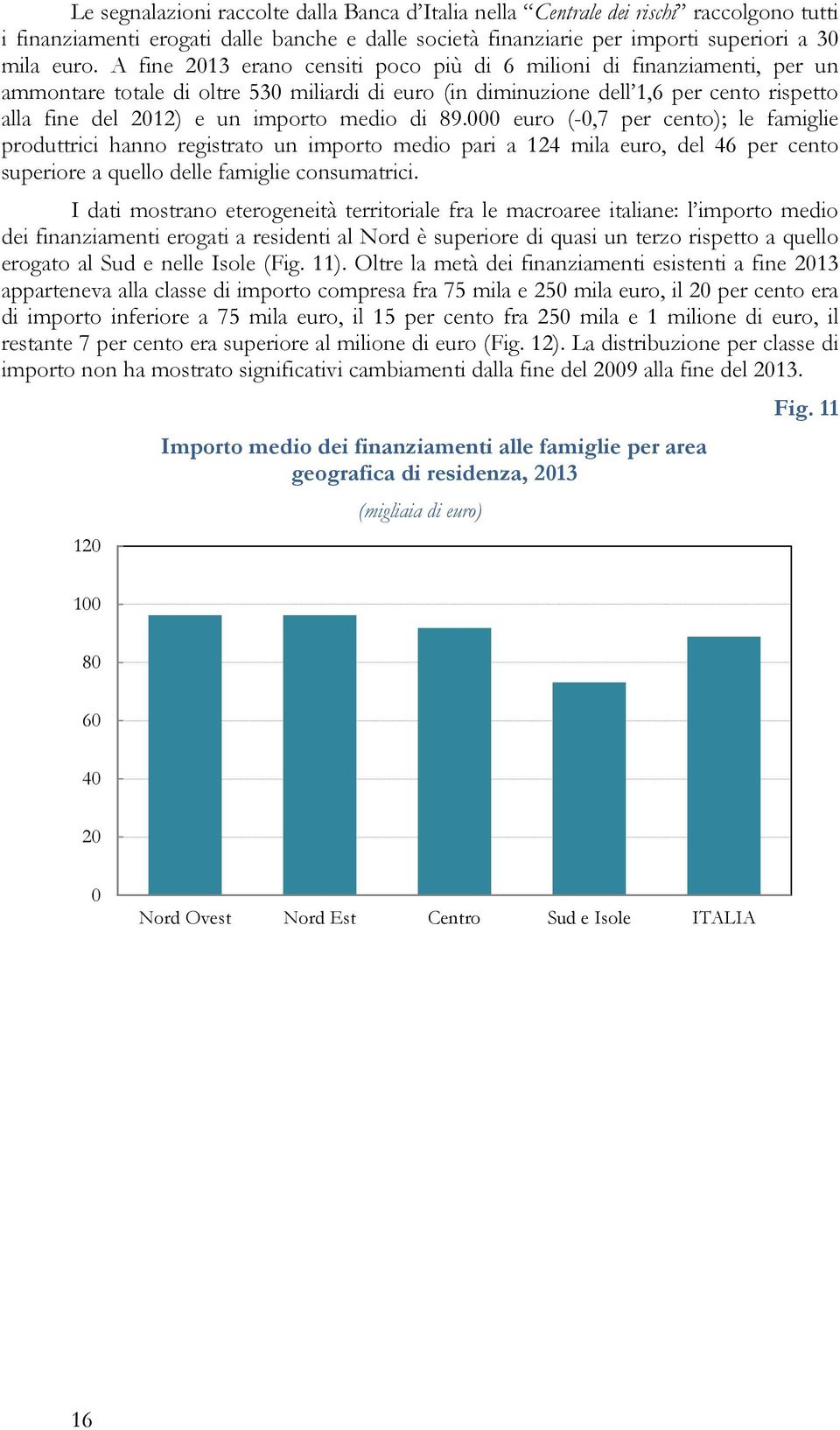 medio di 89.000 euro (-0,7 per cento); le famiglie produttrici hanno registrato un importo medio pari a 124 mila euro, del 46 per cento superiore a quello delle famiglie consumatrici.