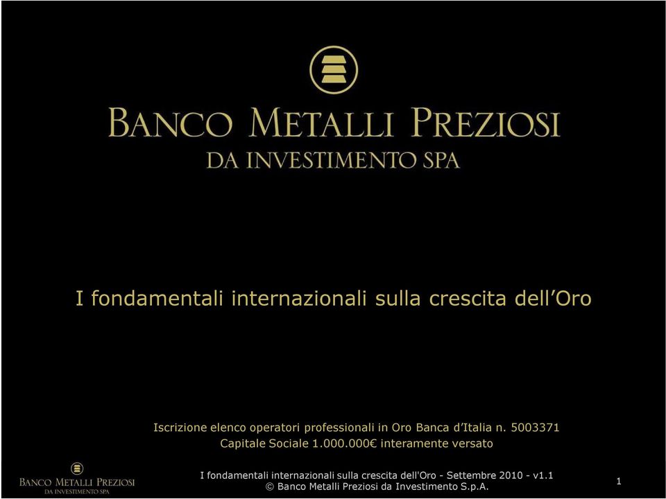 professionali in Oro Banca d Italia n.