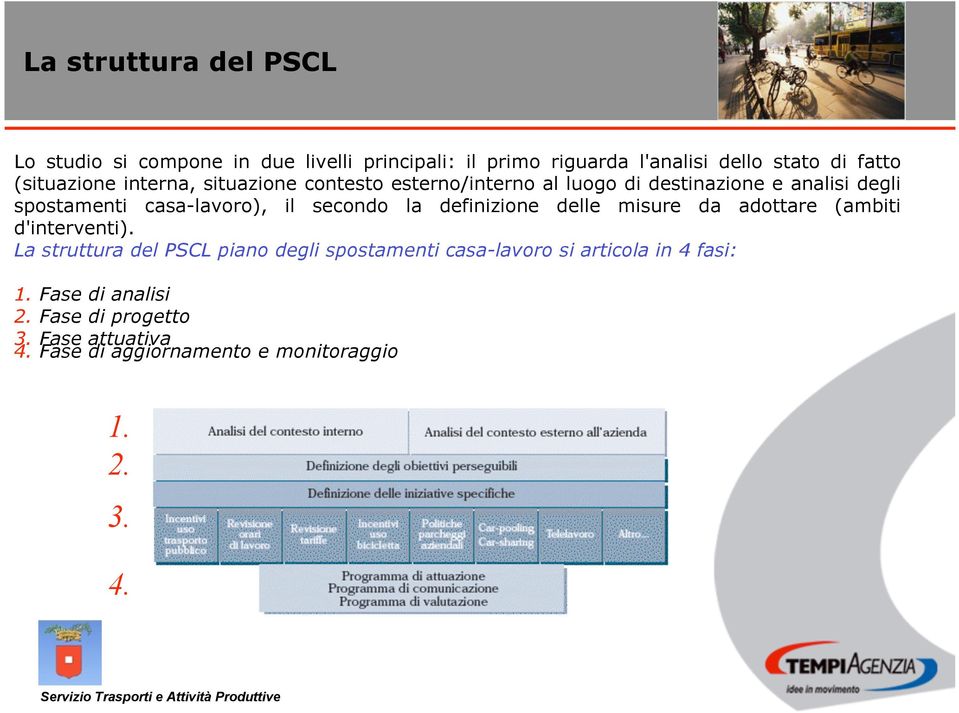 secondo la definizione delle misure da adottare (ambiti d'interventi).