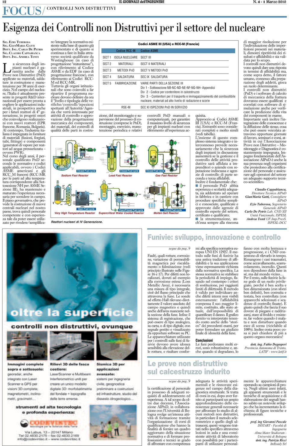 Recuperator core Control rods Helium Generator Turbine Intercooler Pre cooler Electrical power Recuperator 1 IL GIORNALE dell INGEGNERE N.