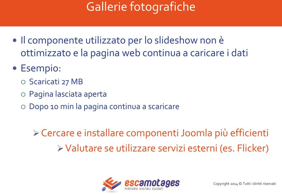 Pagina lasciata aperta Dopo 10 min la pagina continua a scaricare Cercare e