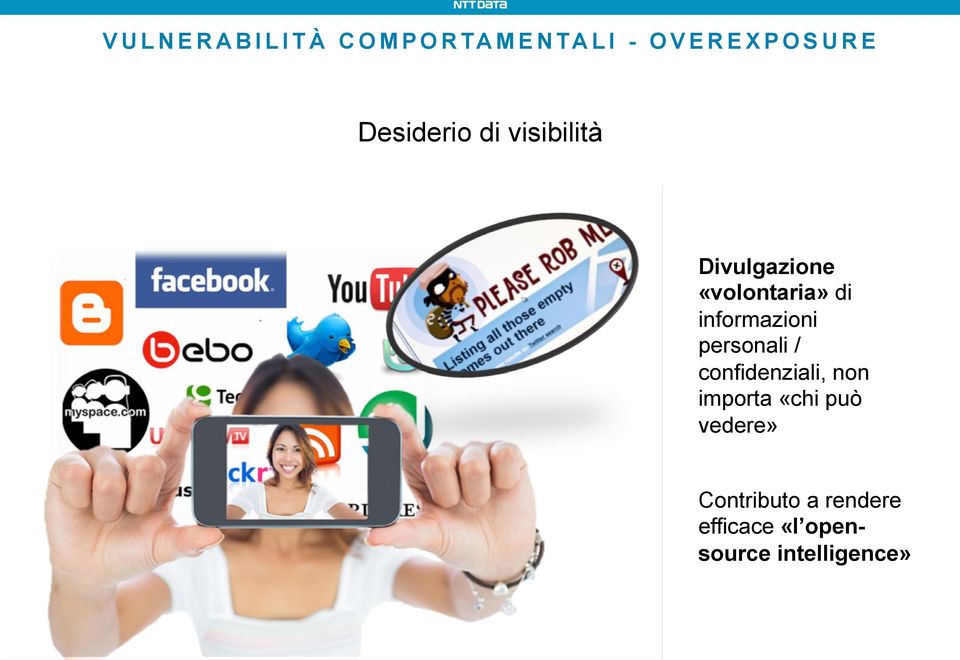 «volontaria» di informazioni personali / confidenziali, non