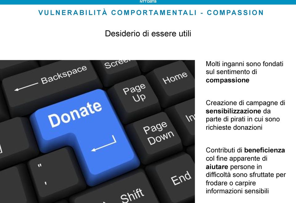 di pirati in cui sono richieste donazioni Contributi di beneficienza col fine apparente