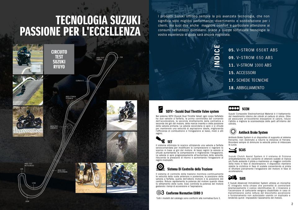 I prodotti Suzuki offrono sempre la più avanzata tecnologia, che non significa solo migliori performance, divertimento e soddisfazione per i clienti, ma vuol  IRUITO TEST SUZUKI RYUYO RE TEST SI 70R