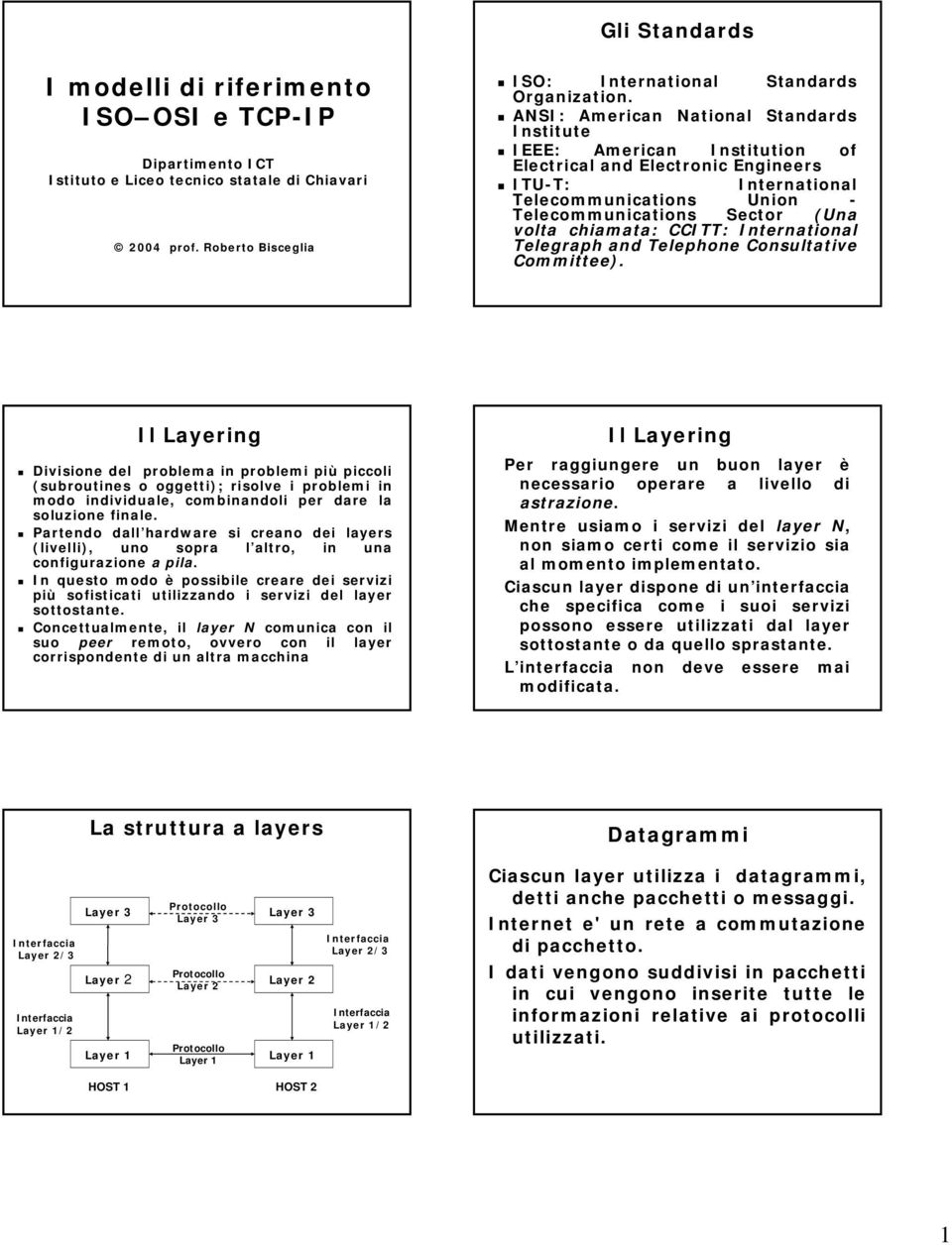 chiamata: CCITT: International Telegraph and Telephone Consultative Committee).