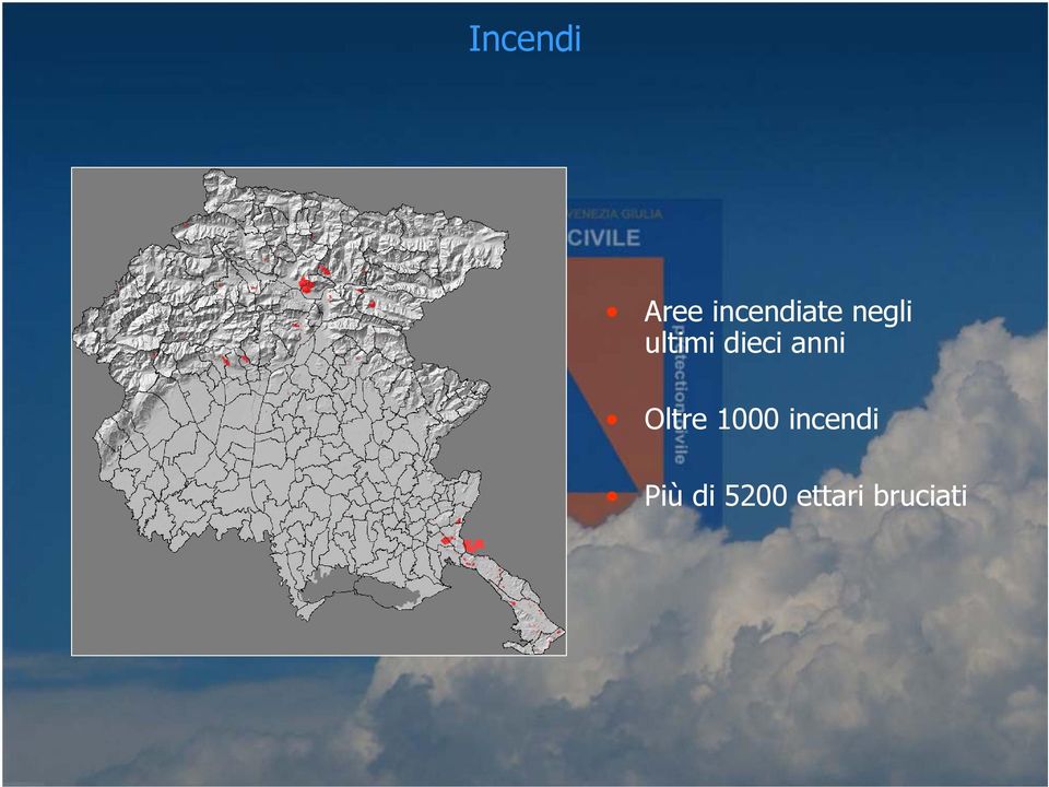 Oltre 1000 incendi Più