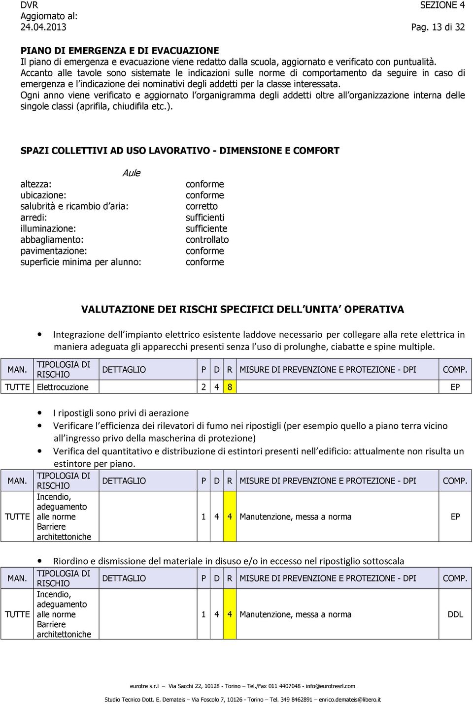 Ogni anno viene verificato e aggiornato l organigramma degli addetti oltre all organizzazione interna delle singole classi (aprifila, chiudifila etc.).