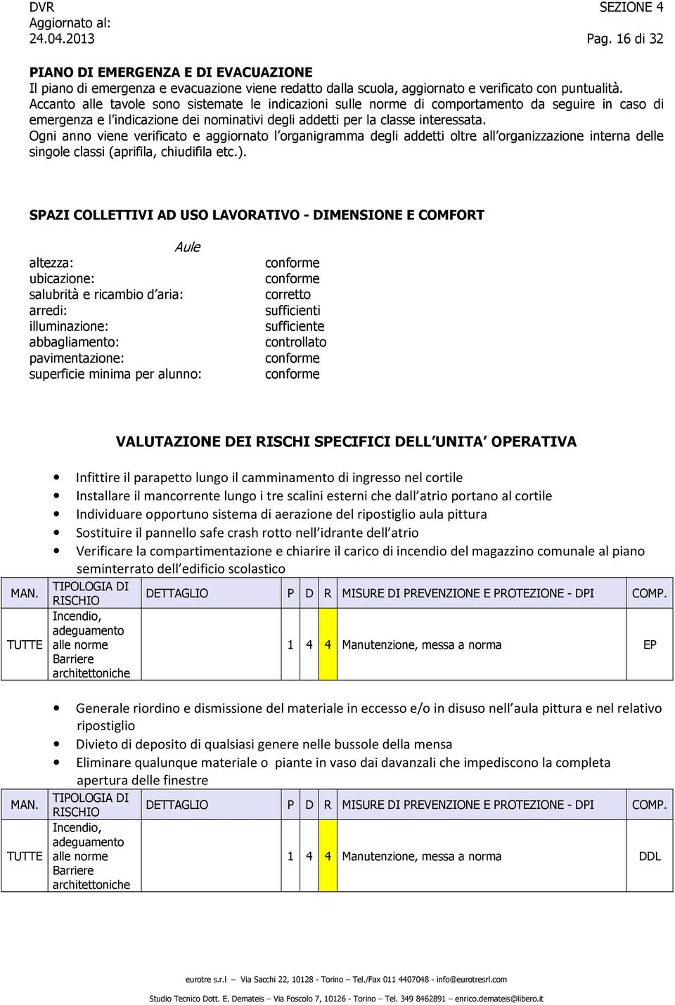 Ogni anno viene verificato e aggiornato l organigramma degli addetti oltre all organizzazione interna delle singole classi (aprifila, chiudifila etc.).