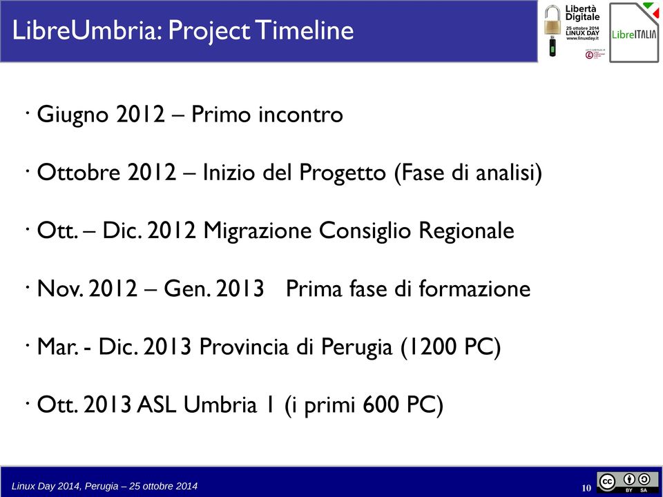 2012 Migrazione Consiglio Regionale Nov. 2012 Gen.