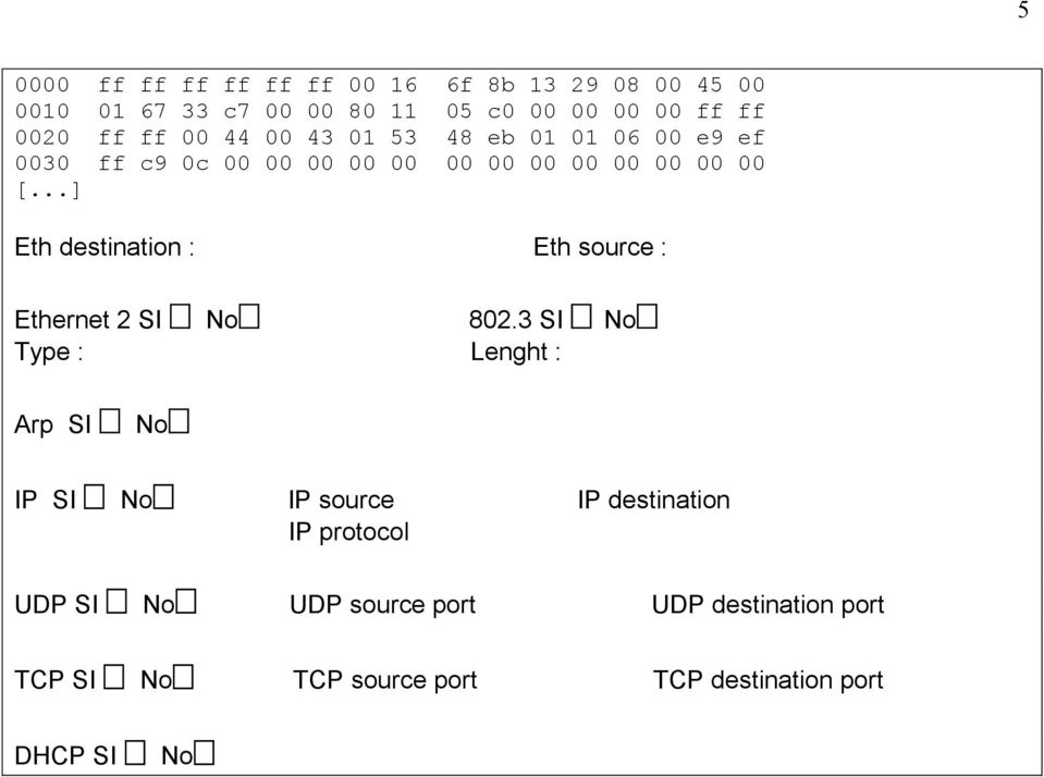 ..] Eth destination : Eth source : Ethernet 2 SI No 802.