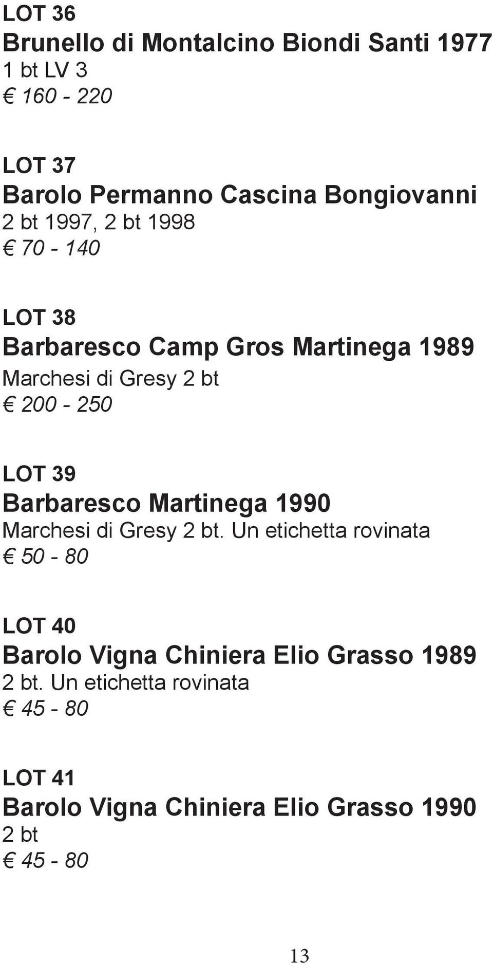 Barbaresco Martinega 1990 Marchesi di Gresy 2 bt.