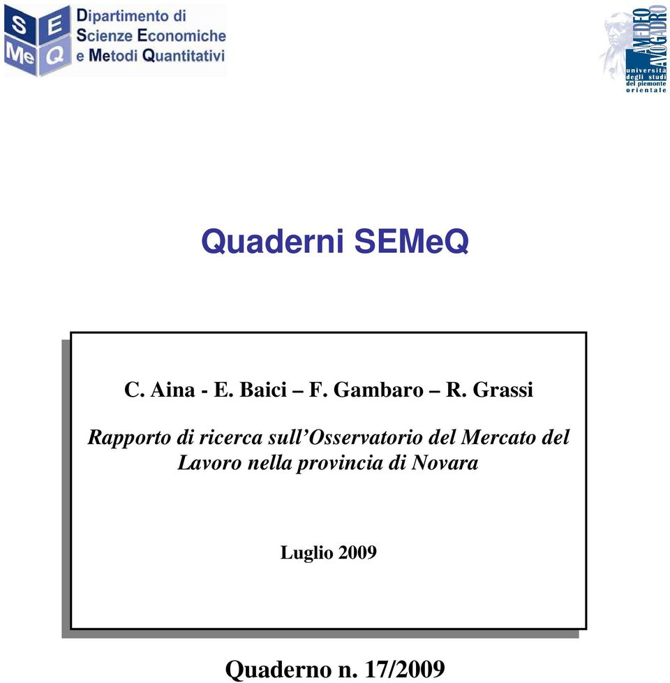 Grassi Rapporto di ricerca sull