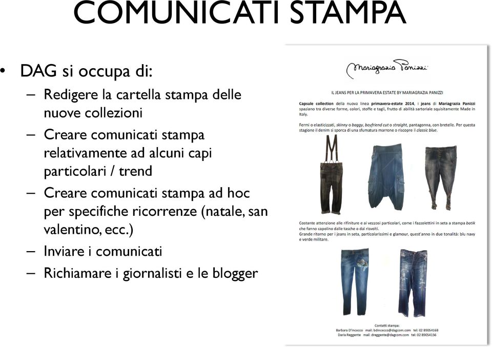 / trend Creare comunicati stampa ad hoc per specifiche ricorrenze (natale,