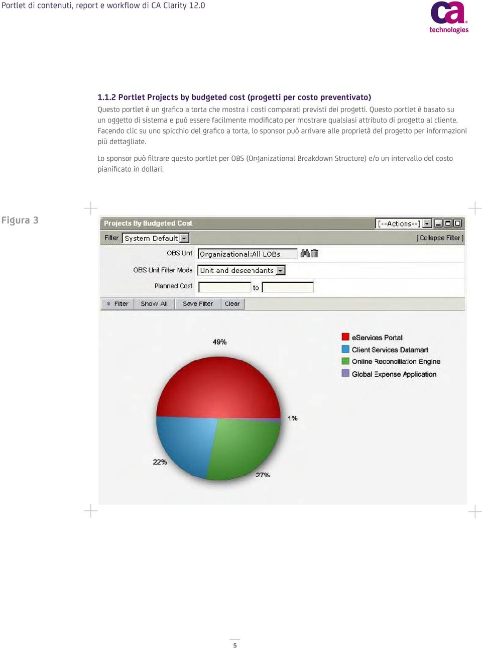 Questo portlet è basato su un oggetto di sistema e può essere facilmente modificato per mostrare qualsiasi attributo di progetto al cliente.