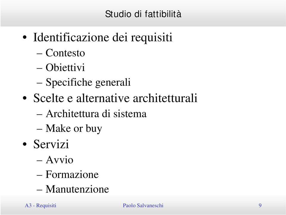 alternative architetturali Architettura di sistema Makeor