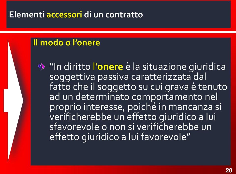 ad un determinato comportamento nel proprio interesse, poiché in mancanza si verificherebbe