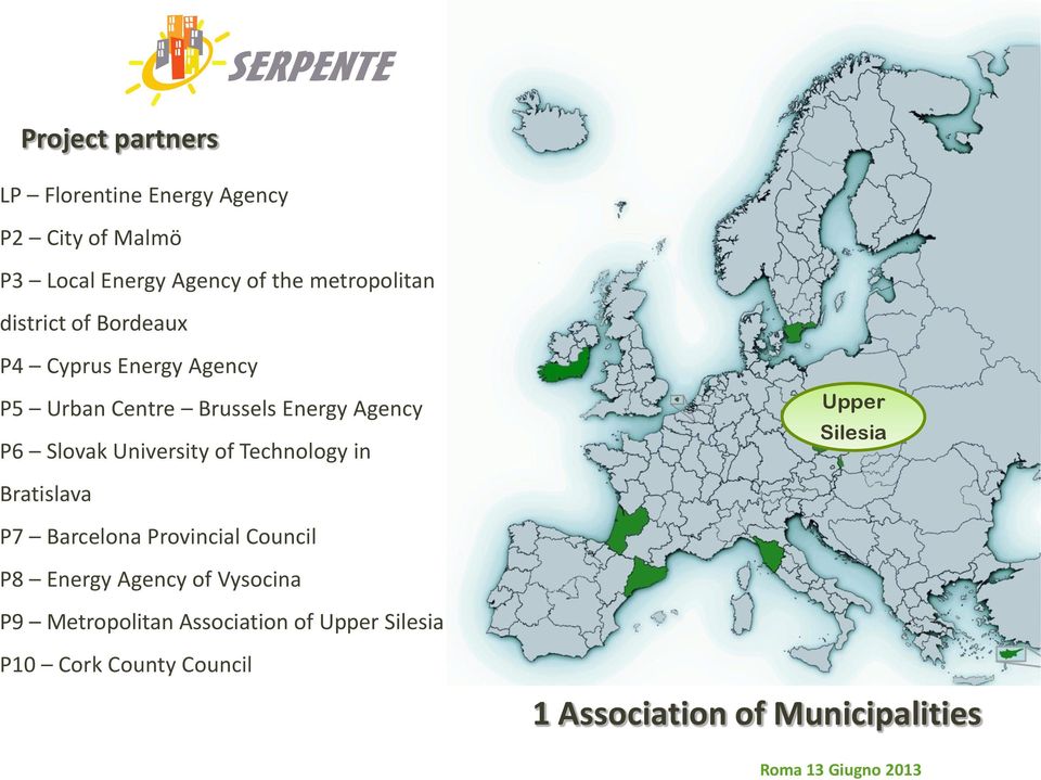 Technology in Upper Silesia Bratislava P7 Barcelona Provincial Council P8 Energy Agency of Vysocina P9