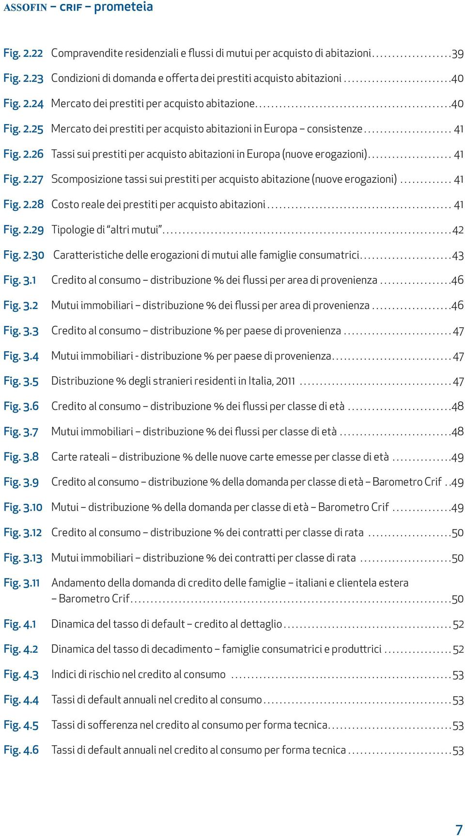 ............ 41 Fig. 2.28 Costo reale dei prestiti per acquisto abitazioni...41 Fig. 2.29 Tipologie di altri mutui...42 Fig. 2.30 Caratteristiche delle erogazioni di mutui alle famiglie consumatrici.