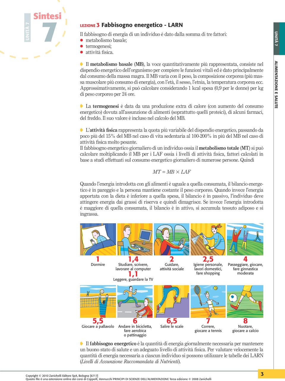 massa magra. Il MB varia con il peso, la composizione corporea (più massa muscolare più consumo di energia), con l età, il sesso, l etnia, la temperatura corporea ecc.