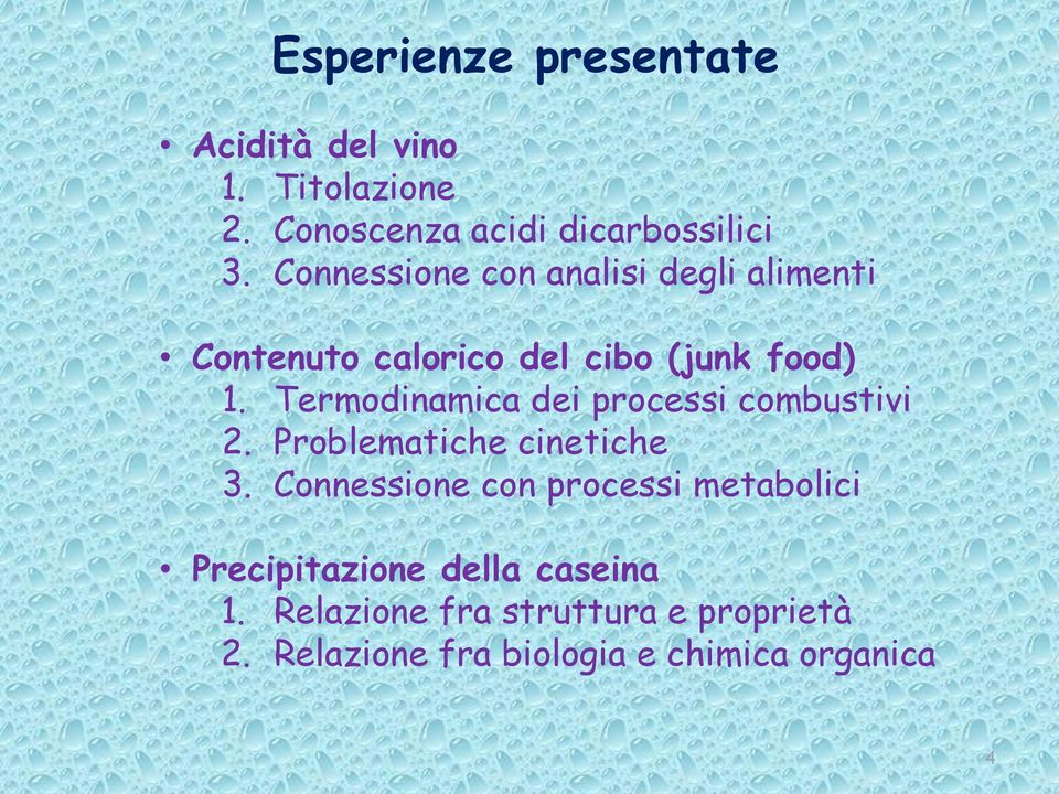 Termodinamica dei processi combustivi 2. Problematiche cinetiche 3.